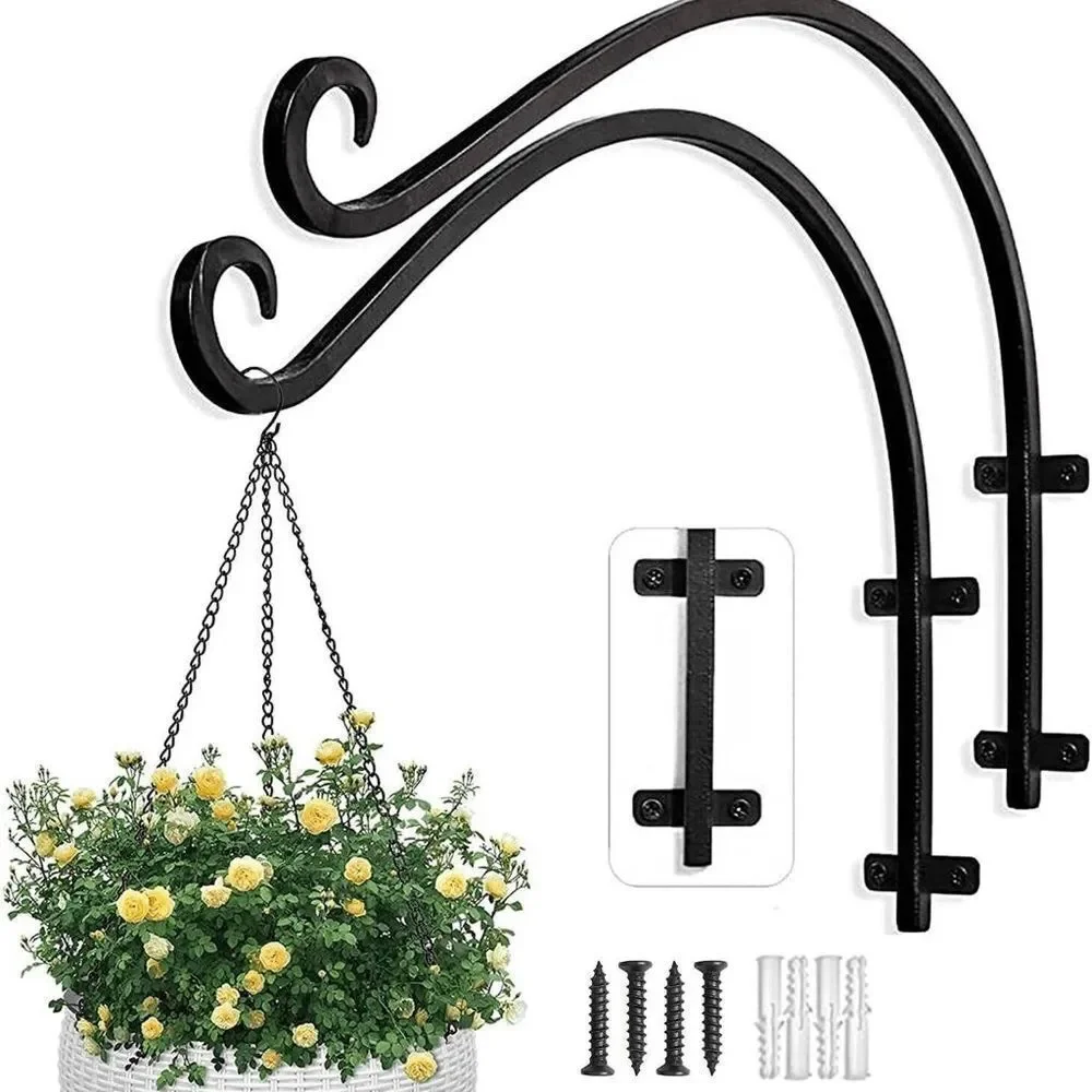 2 Pieces Heavy Duty Plant Hanger Hook for Hanging Flower Baskets